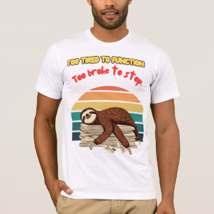 Camiseta Lazy Retro Tired and Sarcastic