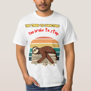 Camiseta Lazy Retro Tired and Sarcastic