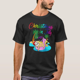 Camiseta Lazy Sloth en Flamingo Flota Navidades en julio