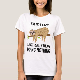 Camiseta Lazy Sloth no hace nada