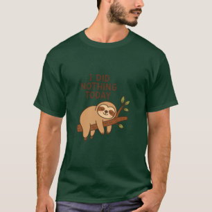 Camiseta Lazy Sloth Pegatina - Personalizado de "No hice na