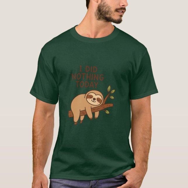 Camiseta Lazy Sloth Pegatina - Personalizado de "No hice na (Anverso)