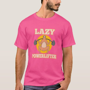 Camiseta Lazy Sloth Powerlifter Weightlifter Barbell Gym La