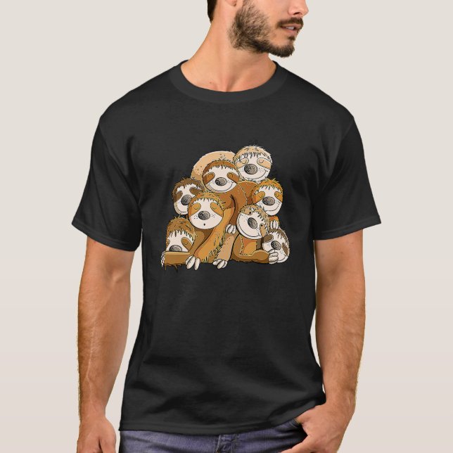 Camiseta Lazy Sloths Escala Cómodamente Para Sloth Lover (Anverso)