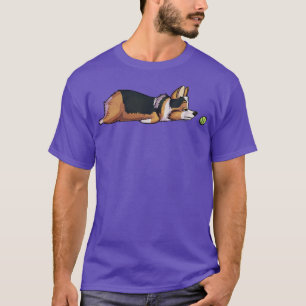 Camiseta Lazy Sploot Redhead Tricolor Corgi