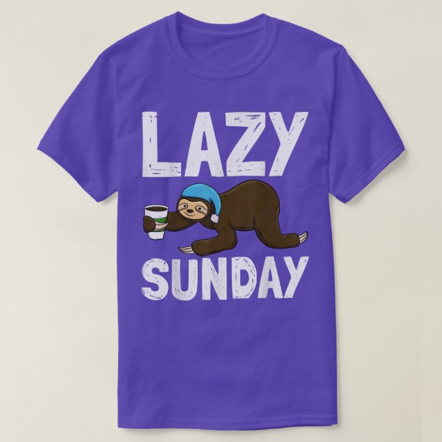 Camiseta Lazy Sunday Funny Cabeza Sleepy Ama A Las Mujeres  (Diseño del anverso)