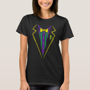 Camiseta Lazy Tuxedo Costume Bow Tie Mardi Gras Carnaval Bo