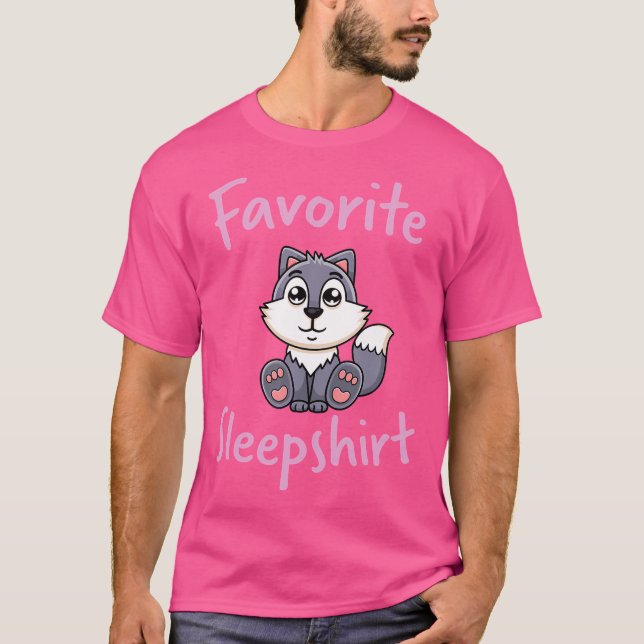 Camiseta Lazy Wolf Wolves duerme durmiendo (Anverso)