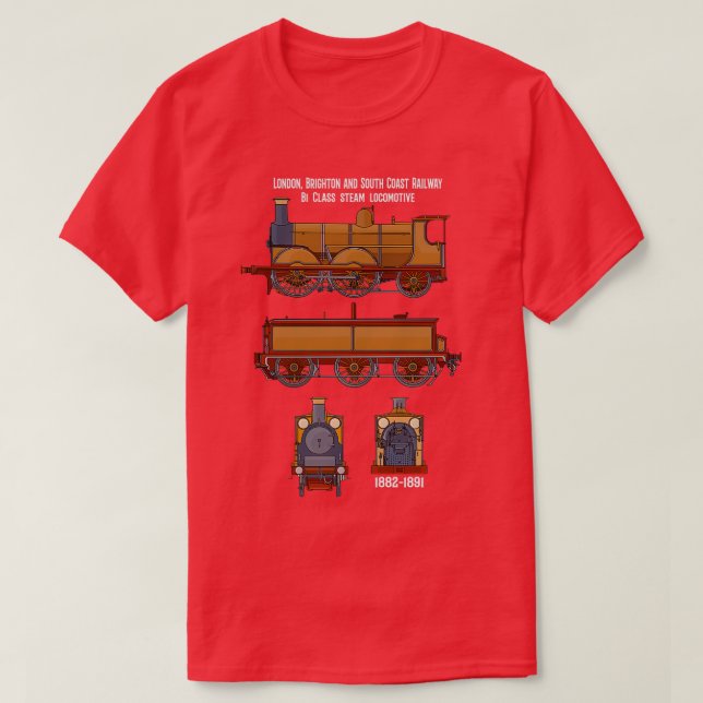 Camiseta LB amp SCR B1 Clase Locomotora británica de trenes (Diseño del anverso)