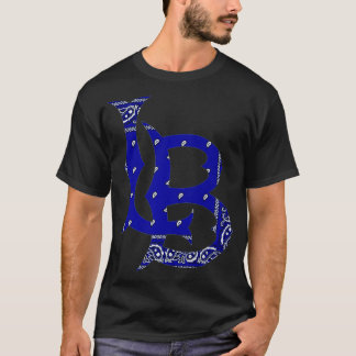 Camiseta LB Long beach California Blue bandana hip hop stre