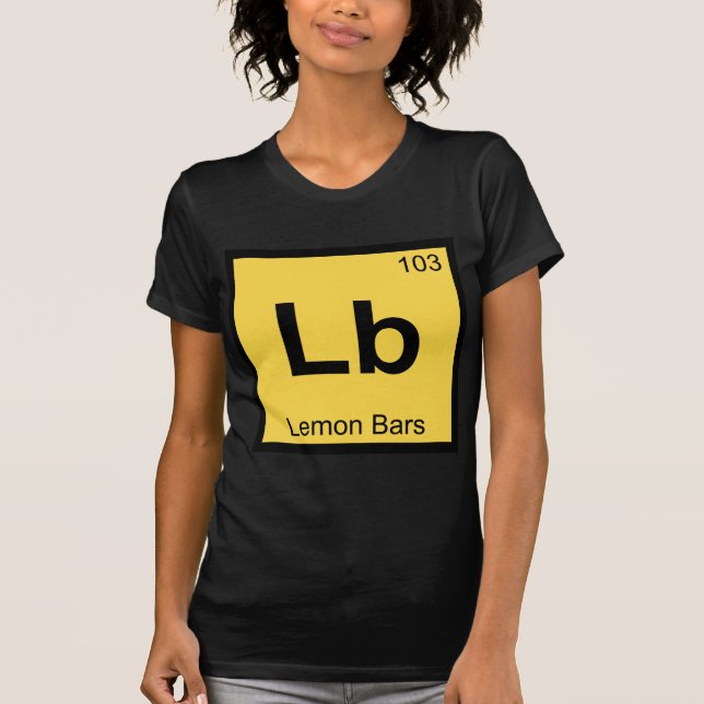 Camiseta Lb - Símbolo de tabla periódica de química de barr (Anverso)
