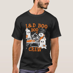Camiseta Ld Boo Crew Funny Ghosts Retro Ribcage Skeleton Ha