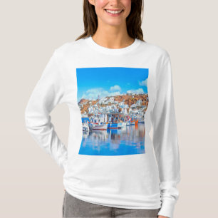 Camiseta ldp MYKONOS - barcos de pesca - puerto - panorama