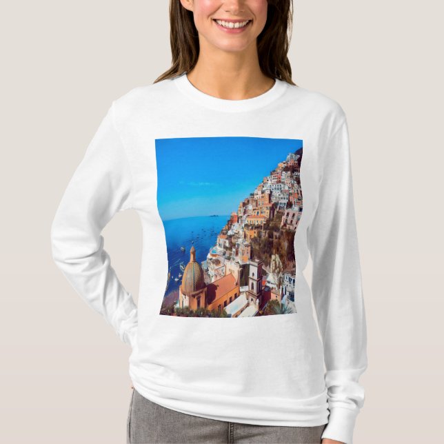 Camiseta ldp POSITANO - Costa Amalfitana - Panorama (Anverso)