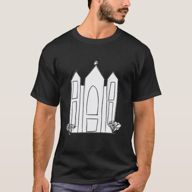 Camiseta LDS Salt Lake City Temple simple mormón moderno (Anverso)