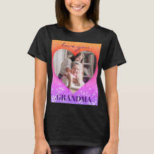 CAMISETA LE AMO GRANDMA PERSONALIZADO FOTO HOLOGRAFÍA CARA