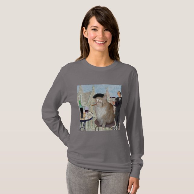 Camiseta Le Cat du Cafe (Anverso completo)