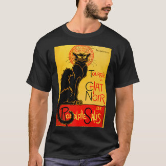 Camiseta Le Chat Noir The Black Cat Tee Art Nouveau Vintage