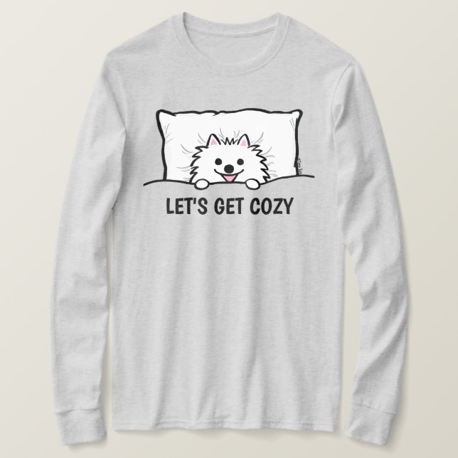 Camiseta Le damos la bienvenida al adorable perro pomerano  (Anverso del diseño)