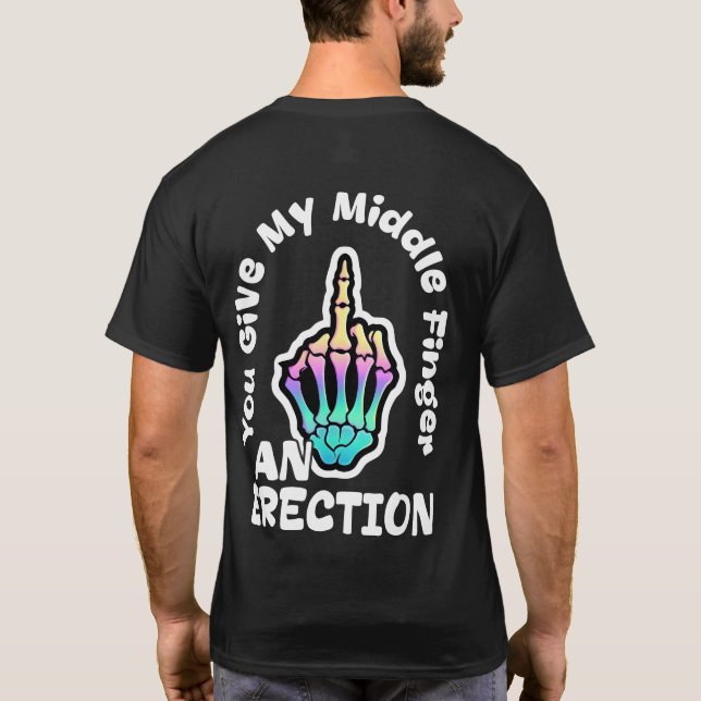 Camiseta Le Das A Mi Dedo Medio Una Erección (Reverso)