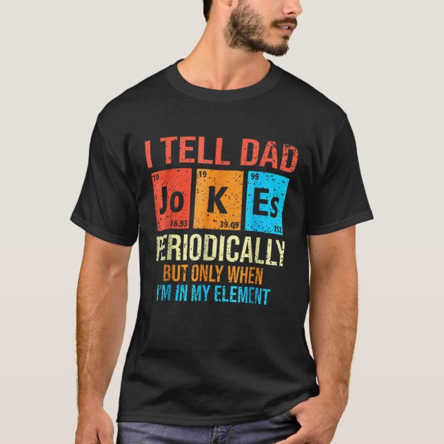 Camiseta Le digo a papá Chistes elementos retro padre perió (Anverso)