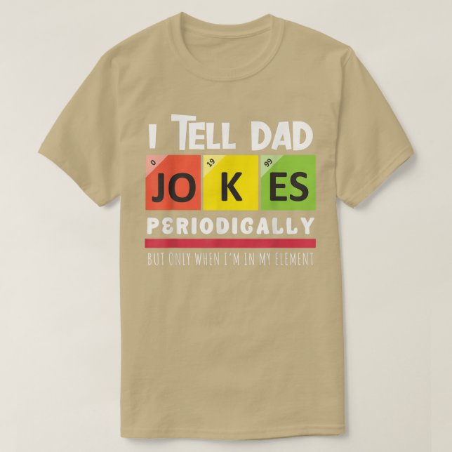 Camiseta Le Digo A Papá Chistes Periódicamente Elemento Vin (Diseño del anverso)