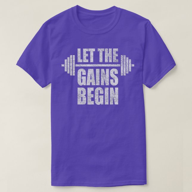 CAMISETA LE ÉL GANA COMIENZA BARBELL PESO TRABAJO DE VIDA (Diseño del anverso)