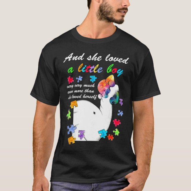 Camiseta Le Encantaba Mucho Autismo Elefante Consciente (Anverso)