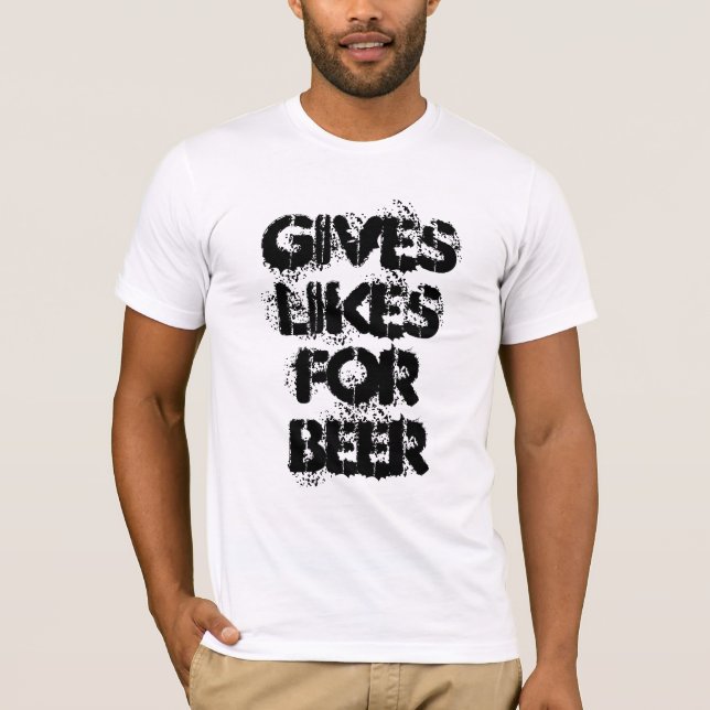 Camiseta Le gusta a la cerveza - slogan divertido (Anverso)