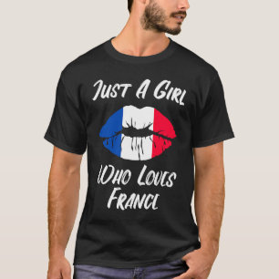 Camiseta Le gusta la boca a boca Bandera Francesa Francia