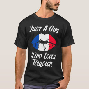Camiseta Le gusta la boca a boca Bandera francesa Toulouse