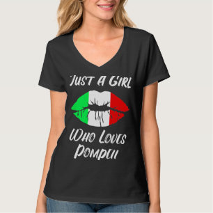 Camiseta Le gusta la boca a boca Bandera italiana Pompeya