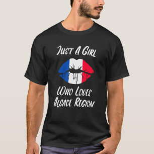 Camiseta Le gusta la boca a los labios Alsacia Bandera Fran