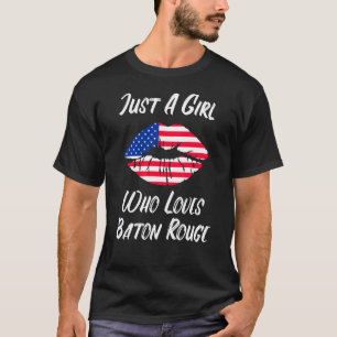 Camiseta Le gusta la boca a los labios la bandera americana