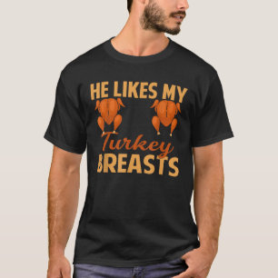 Camiseta Le Gusta Mi Pecho Turco Pareja Que Coincide Gracia