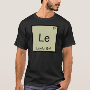 Camiseta Le - Malvado Legal Divertido Símbolo de Elemento Q