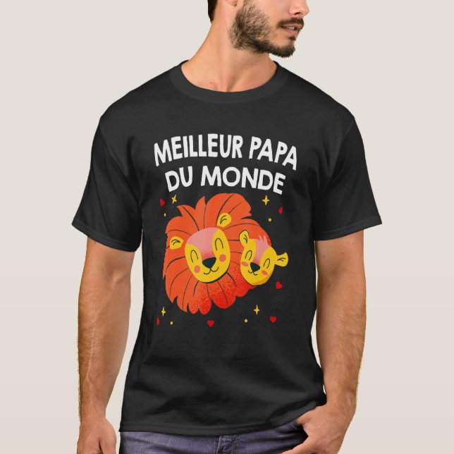 Camiseta Le Meilleur Papa du monde como el padre de su hijo (Anverso)