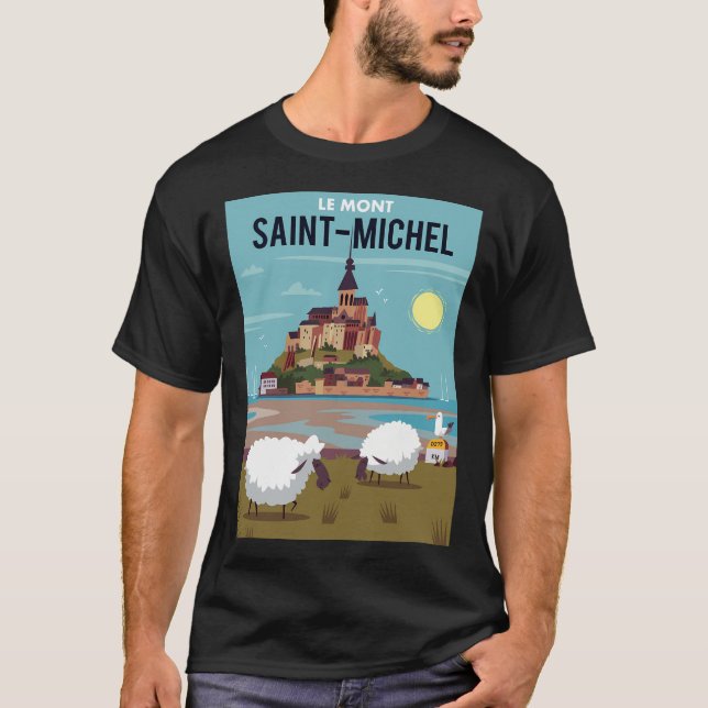 Camiseta Le Mont Saint Michel Poster (Anverso)