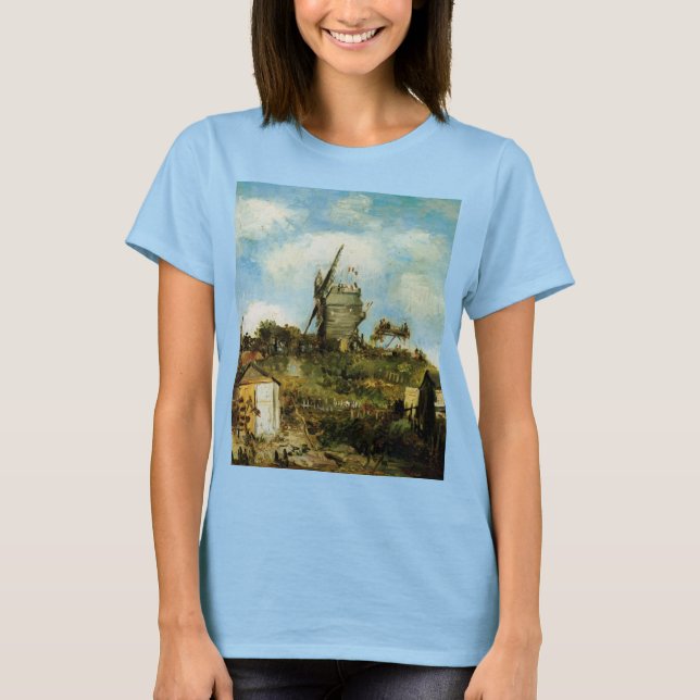 Camiseta Le Moulin de la Galette por Vincent van Gogh (Anverso)