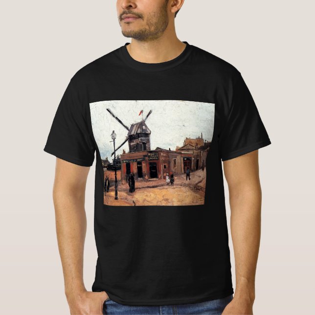 Camiseta Le Moulin de la Galette por Vincent van Gogh (Anverso)