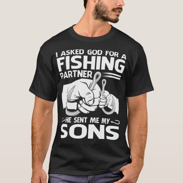 Camiseta Le Pedí A Dios Por Un Socio Pescador Que Me Envió  (Anverso)