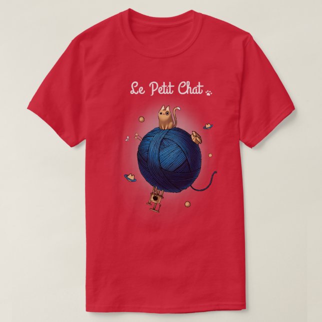 Camiseta Le Petit Chat Cute Gato paródico en una caja (Diseño del anverso)