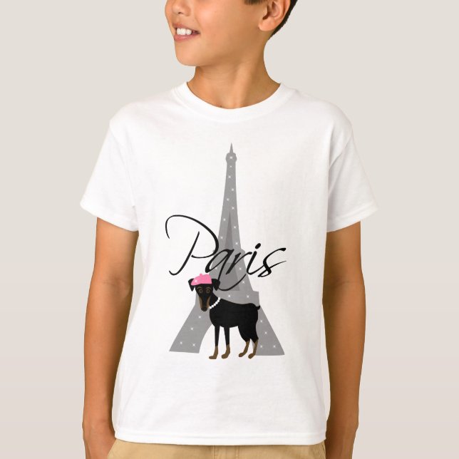 Camiseta Le petit chien à Paris (Anverso)