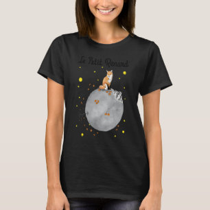 Camiseta Le Petit Renard Fox Moon Space Universe Planets Fa