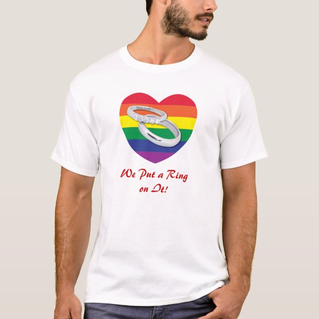 Camiseta Le ponemos un anillo al Boda gay (Anverso)