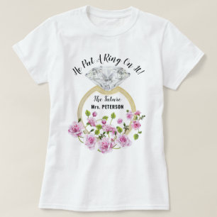 Camiseta Le Puso Un Anillo A La Flora Moderna De Diamantes