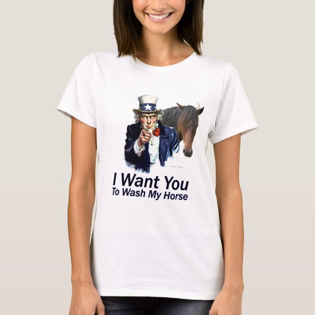 Camiseta Le quiero: Para lavar mi caballo (Anverso)