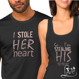 Camiseta Le robé el corazón y le estoy robando