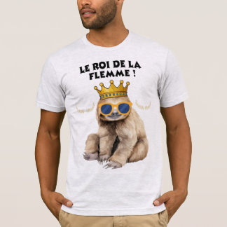 Camiseta Le Roi de la Flemme – Illustration Singe Paresseux