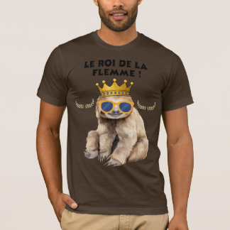 Camiseta Le Roi de la Flemme – Illustration Singe Paresseux